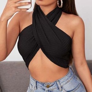 Black Wrap Top